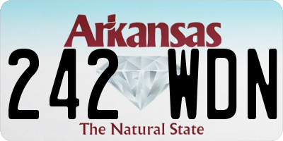 AR license plate 242WDN