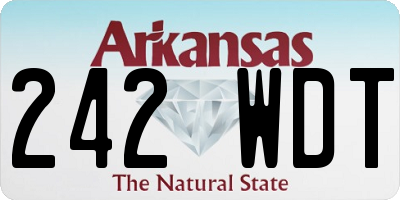 AR license plate 242WDT