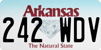 AR license plate 242WDV