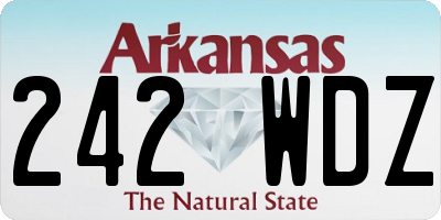 AR license plate 242WDZ
