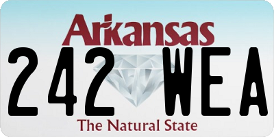 AR license plate 242WEA