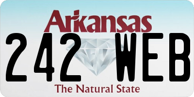 AR license plate 242WEB