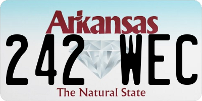 AR license plate 242WEC