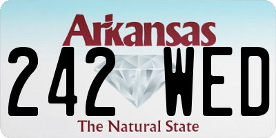 AR license plate 242WED