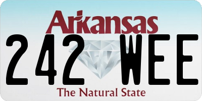 AR license plate 242WEE