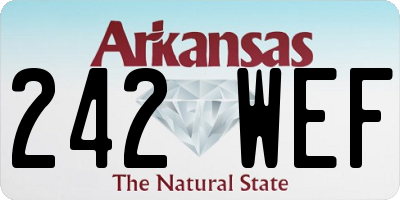 AR license plate 242WEF
