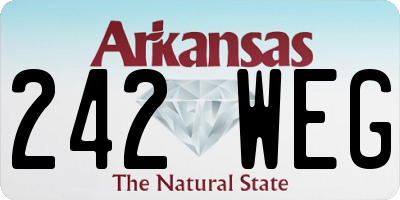 AR license plate 242WEG