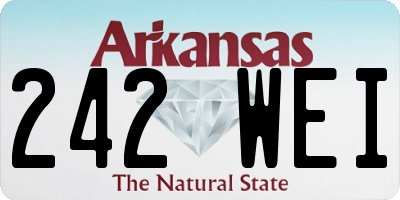 AR license plate 242WEI