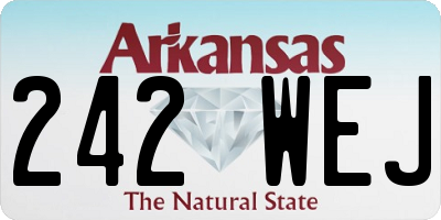 AR license plate 242WEJ