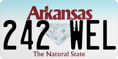 AR license plate 242WEL