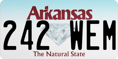 AR license plate 242WEM