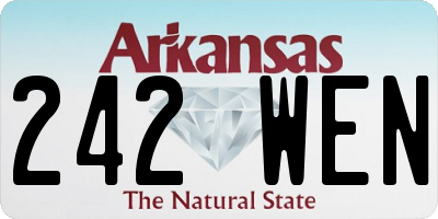 AR license plate 242WEN