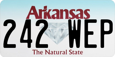 AR license plate 242WEP