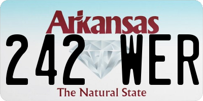 AR license plate 242WER