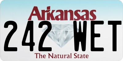 AR license plate 242WET