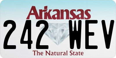AR license plate 242WEV