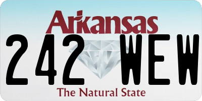 AR license plate 242WEW
