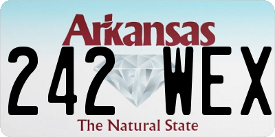 AR license plate 242WEX