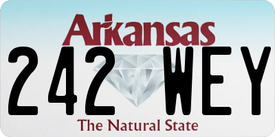AR license plate 242WEY