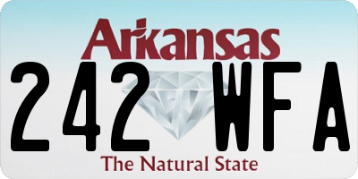 AR license plate 242WFA