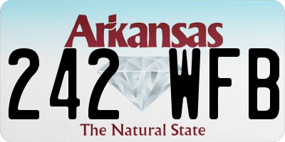 AR license plate 242WFB