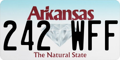 AR license plate 242WFF