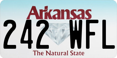 AR license plate 242WFL