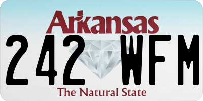 AR license plate 242WFM