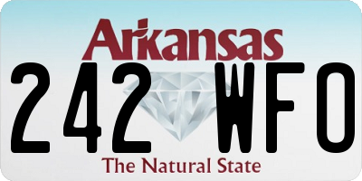 AR license plate 242WFO