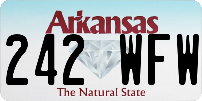 AR license plate 242WFW