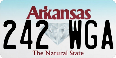 AR license plate 242WGA