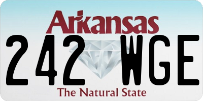 AR license plate 242WGE