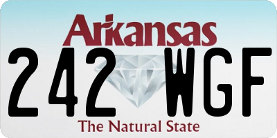 AR license plate 242WGF