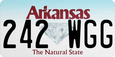 AR license plate 242WGG