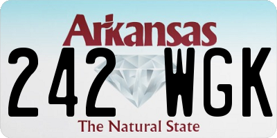 AR license plate 242WGK