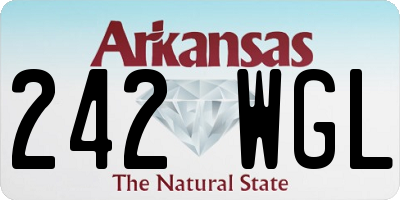 AR license plate 242WGL