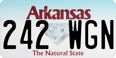 AR license plate 242WGN