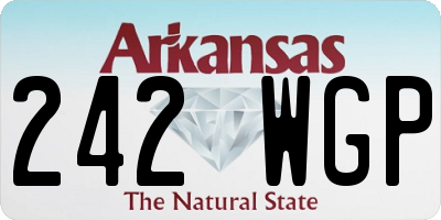 AR license plate 242WGP