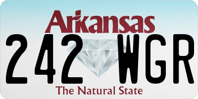 AR license plate 242WGR