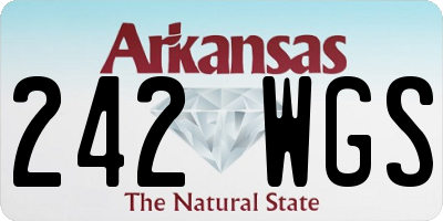 AR license plate 242WGS