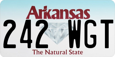 AR license plate 242WGT
