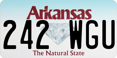 AR license plate 242WGU