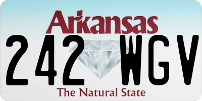 AR license plate 242WGV