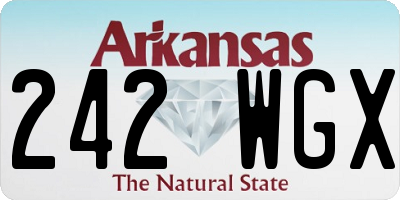 AR license plate 242WGX