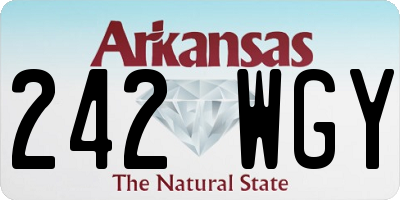 AR license plate 242WGY