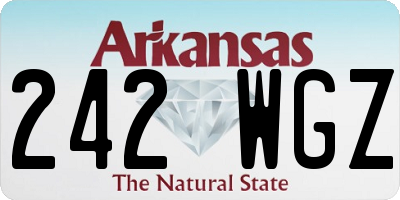 AR license plate 242WGZ