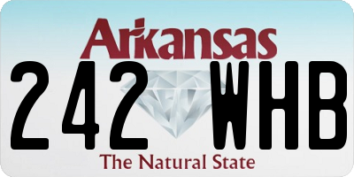 AR license plate 242WHB