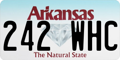 AR license plate 242WHC