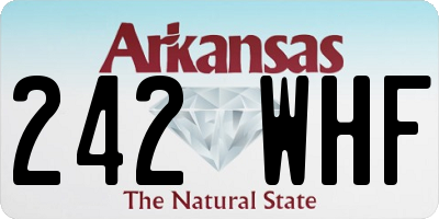 AR license plate 242WHF