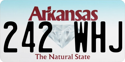 AR license plate 242WHJ